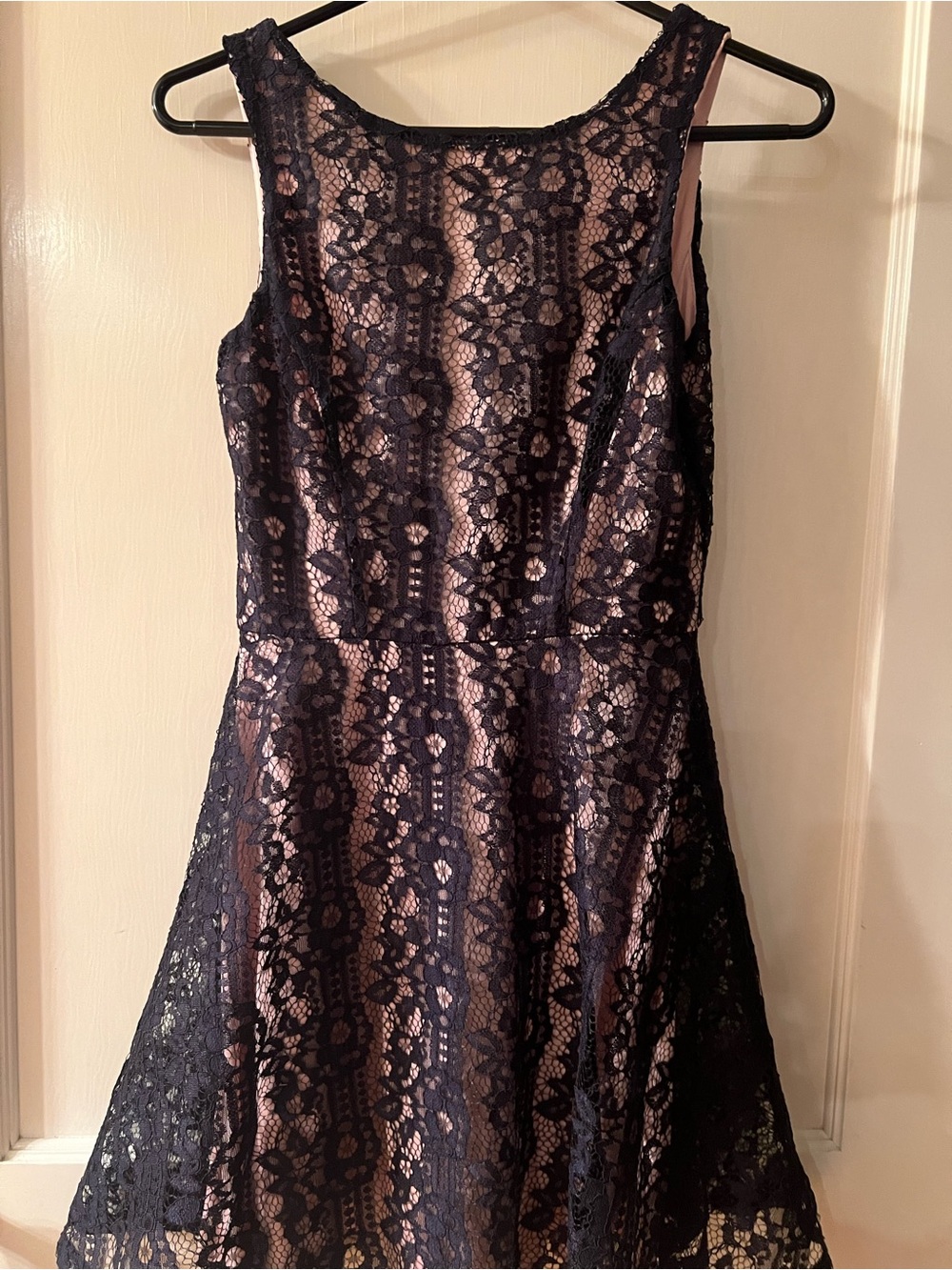 Speechless XS Navy Lace Dress.  Lined